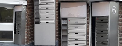 Edelstahl Briefkasten mit Zeitungsfach